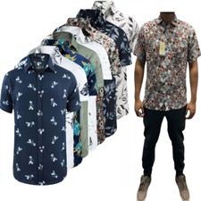Springfield Mens Hawaiian Short Sleeve Beach Summer Floral Viscos Shirt CT-46-01