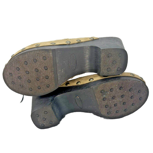 Dr. Scholls Suede Clogs Women's Size 8 Tortoiseshell Jewels Boho Hippie Lagen - Picture 7 of 7