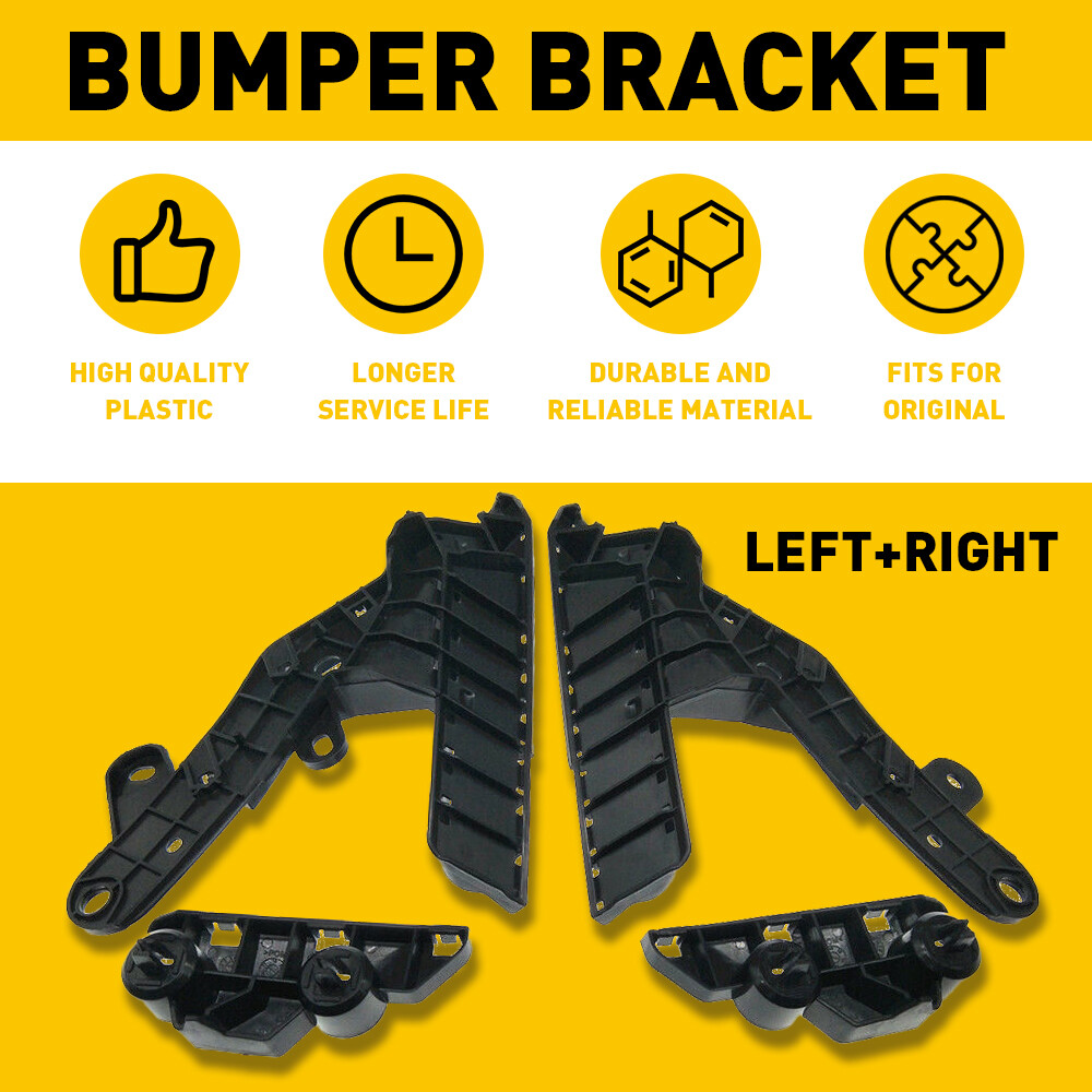4PC Bumper Front Hold Bracket Retainer Plastic Support Beam