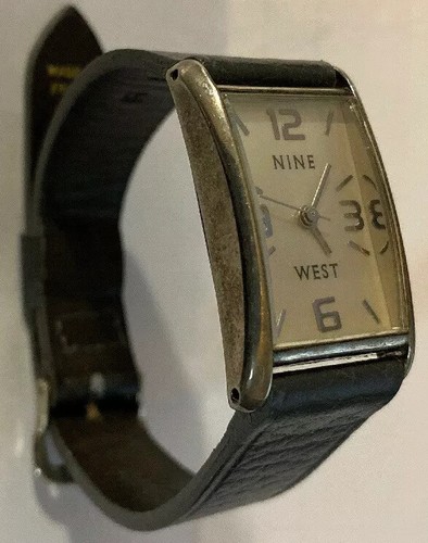 VINTAGE NINE WEST WOMENS Ladies QUARTZ WATCH 9W/1057 763H/2New Band -New Battery - Picture 2 of 12