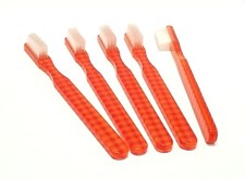 5-PACK Orange Checker Designer Toothbrush FUN NEW By Alan Stuart New York