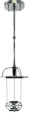 25.5" Height Minimalist Industrial Hanging Pendant Lighting Polished Chrome