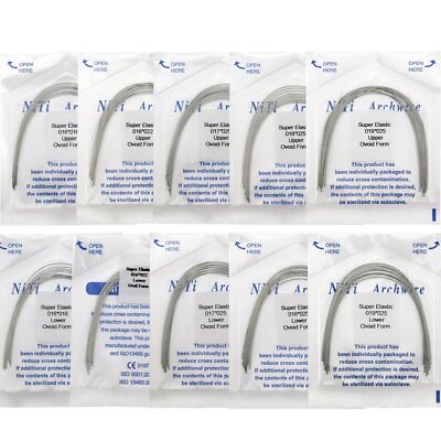 Dental Orthodontic Super Elastic Niti Arch Wires - Rectangular Ovoid Form All Sizes By AZDENT