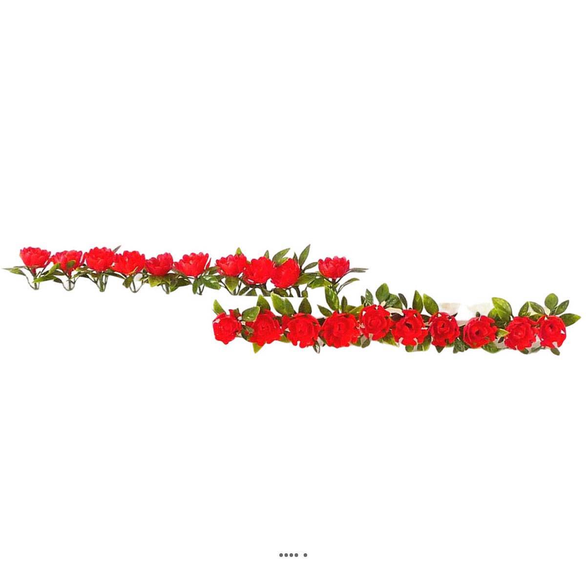 Barrette séparatrice plastique L25cm fleur rose rouge pour organiser le dressing