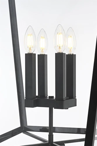 Elegant Lighting Oxford 7" Outdoor Pendant In Black - Picture 3 of 7