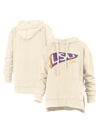  NWT  LSU TIGERS   Pressbox Women s Marni Hoodie Cream Sz M-Medium {MSRP $75}