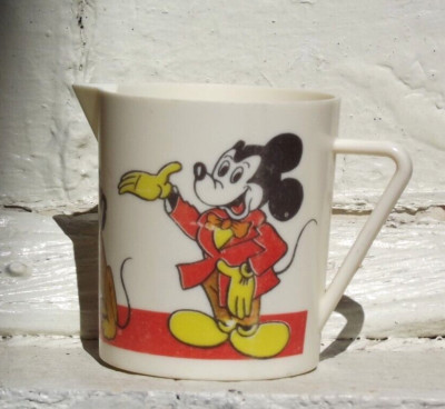 Vintage SUCI Disney Mickey Mouse Minnie Pluto Child's  Creamer Pitcher B115