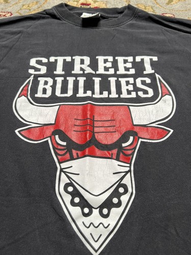 Vintage Chicago Bulls x Phat Doc Street Bullies T Shirt Men’s XL Distressed 90s - Picture 3 of 5