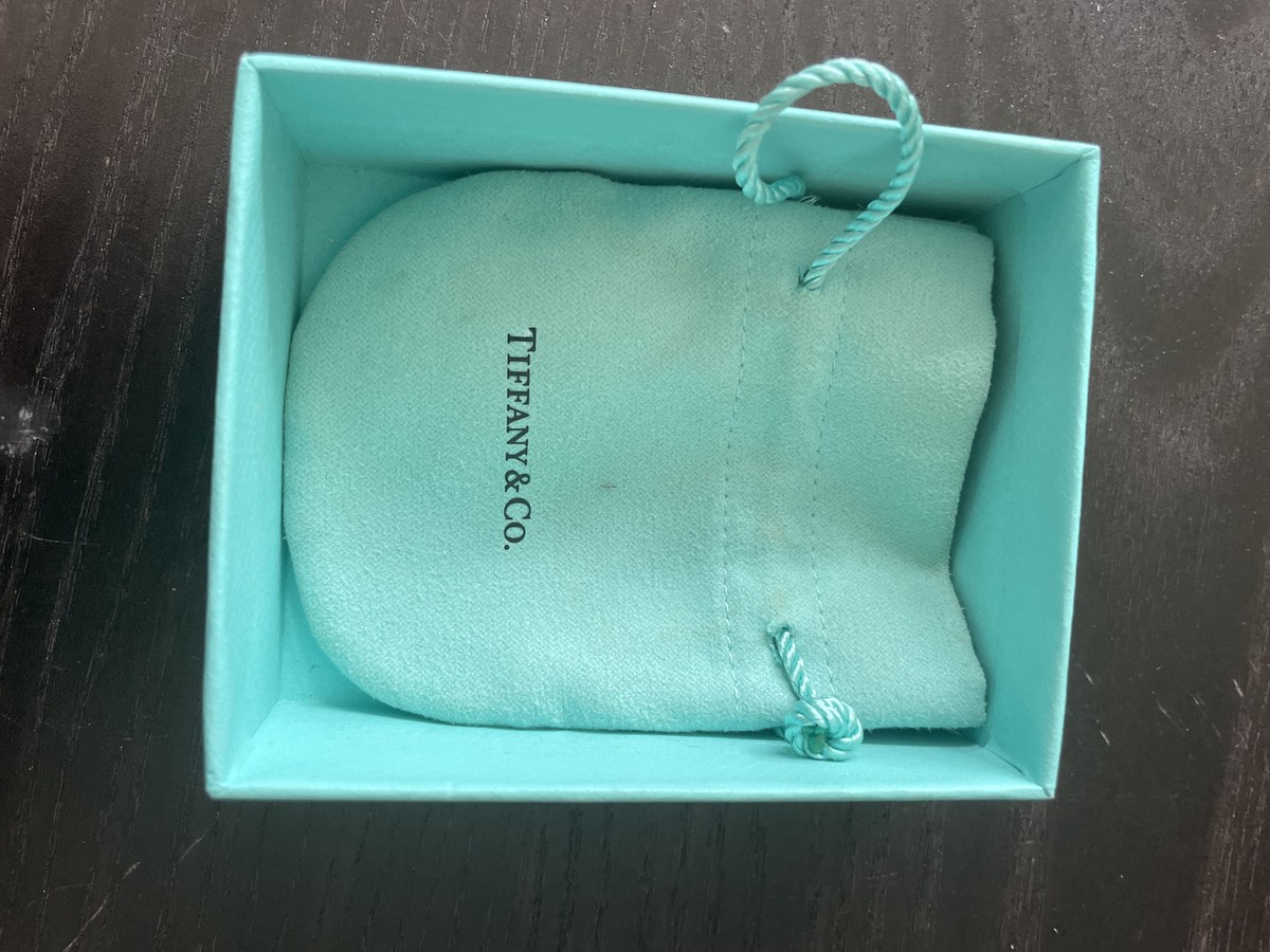 Tiffany sterling silver necklace Double Blue Heart Please