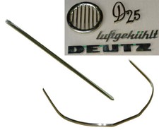 2x Zierleiste + messing Embleme für Deutz D25 Traktor Motorhaube Haubenleiste