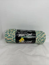 Maxi-Cord 6mm Braided Polypropylene Pink Blue White Macrame Cord 100 Yds NOS