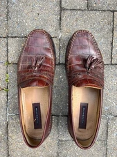 Florsheim Pisa Cognac Crocodile Leather Upper Mens 10.5