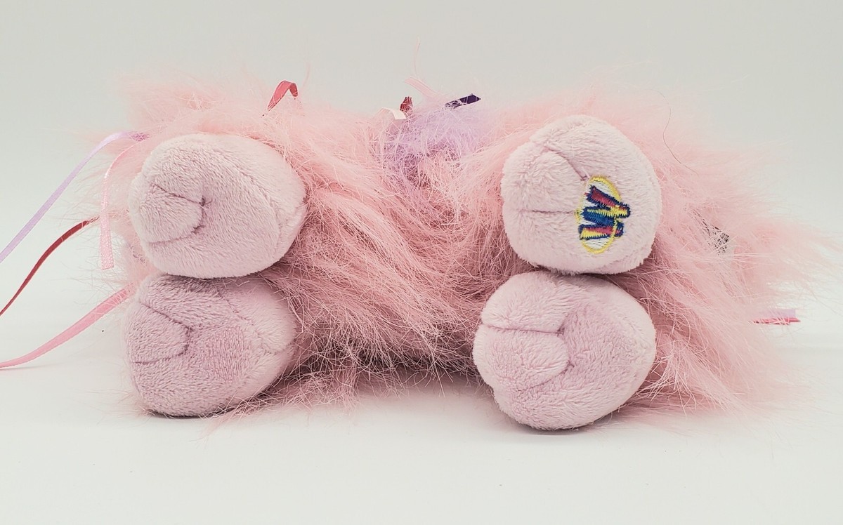 Ganz Webkinz Plush Pink Purple Yorkie Ribbon 10