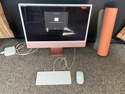 Apple iMac 24'' (256GB SSD, Apple M1, 3.20GHz, 8GB, 8-Core GPU) Pink - MGPM3LL/A