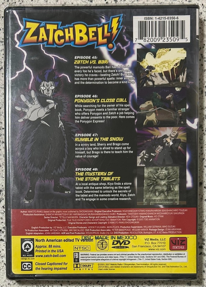 Zatch Bell! Vol 12 Rumble In The Snow New Anime DVD Viz Media