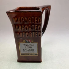 Canadian Lord Calvert Whisky Pitcher Bat Jug Imported Vintage