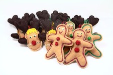 Handmade Reindeer Gingerbread Man Felt Christmas Tree Ornanment Lot 10 Kids