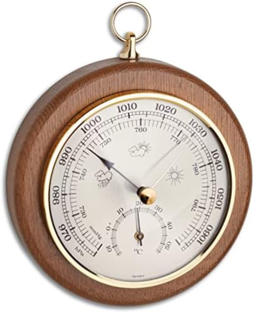 Barometro Analogico TFA 45.1000.01 in Legno | Stazione Meteo Parete