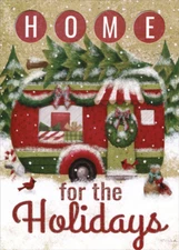 Holiday Trailer Tina Wenke Box of 12 Die Cut LPG Greetings Christmas Cards