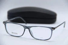 NEW HUGO BOSS 1229/U KB7 CLEAR GREY GUNMETAL AUTHENTIC FRAMES EYEGLASSES 56-15
