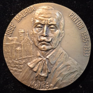 Medalha arte Bronze José Malhoa Pintor 1885/1933