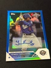 2023 Topps Pro Debut Yeiner  Fernandez BLUE  FOIL AUTO #123/150  C/2B Dodgers 🔥