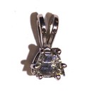 14k white gold .36ct SI1 I trapezoid diamond pendant slide .5g vintage — photo 7