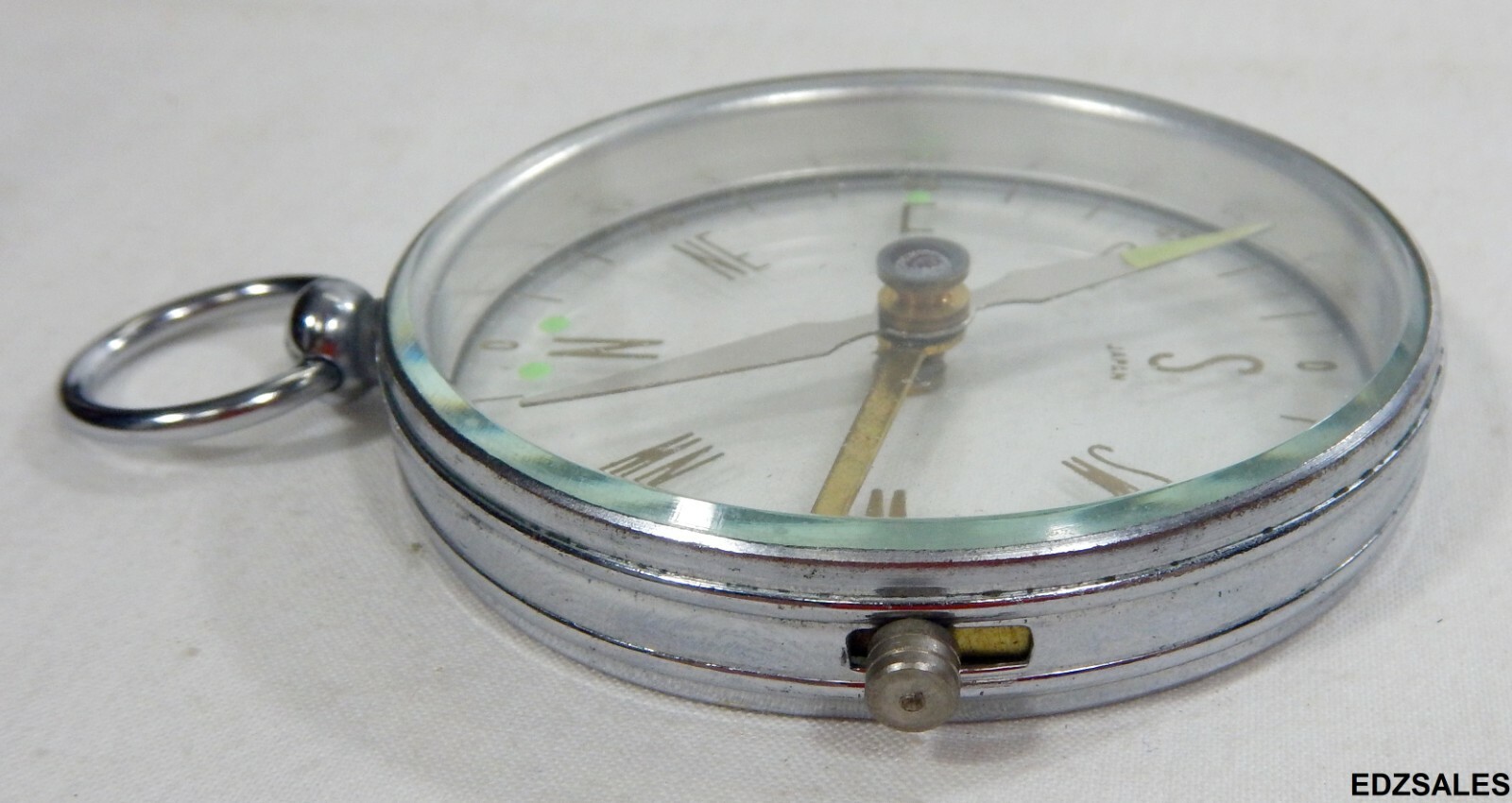 Vintage Clear Glass Handheld Hiking Camping Mapping Compass Made in ...