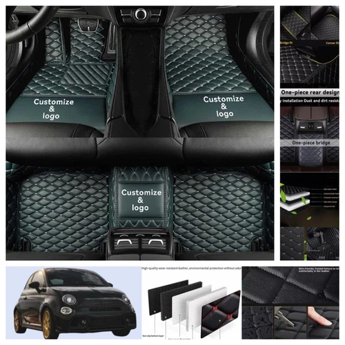 Alfombrillas coche Fiat 500 2008-2019 impermeables para todo tipo de clima alfombras personalizadas carga - Imagen 36 de 44