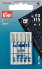 N&auml;hmaschinennadeln 130/705 Jeans 90-110, Packung mit 5St, 154520, Prym