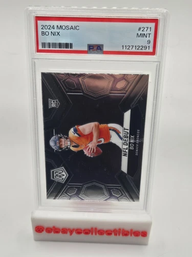 2024 Mosaic #271 Bo Nix NFL DEBUT RC PSA 9 Mint