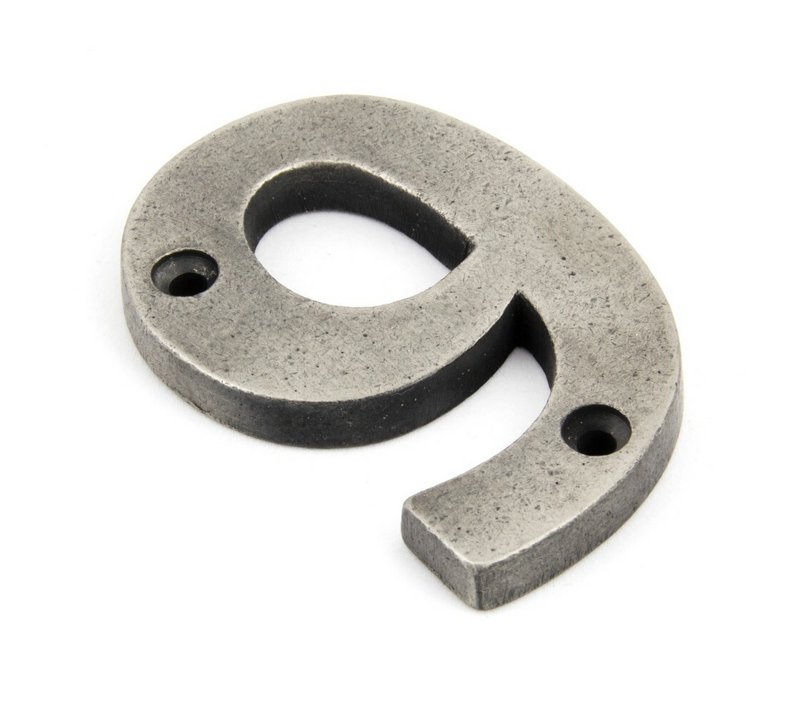 From The Anvil 83739 Antique Pewter Numeral 9