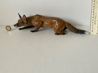 SEHR SELTENE VINTAGE ROSENTHAL SELB GERMANY SCHLEICHENDER FUCHS FIGUR DILLER