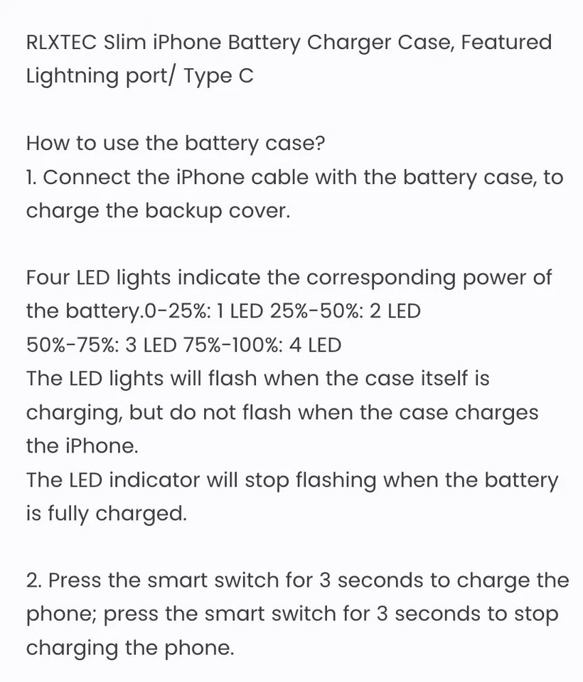 iPhone 11 Pro Max protective rechargeable battery case - new, sealed in box - Image 3 of 4