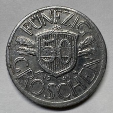 1946 Austria 50 Groschen - Beautiful Coin - #A-055-B
