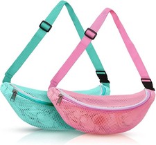 Mesh Beach Bag kids Shell Bags Beach Fanny Pack Shell Bags picking up shells