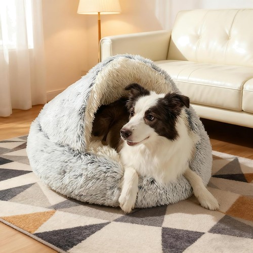 Hundebett Katzenbett Plüsch Kuschelbett Anti-Rutsch 50cm