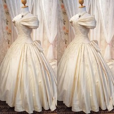 Abito da sposa vintage champagne pizzo applicazioni sweep treno abito da sposa