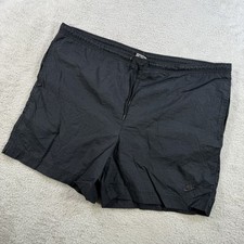 Vintage Nike Shorts Mens Large Black Nylon Drawstring Gym 90s White Tag Active