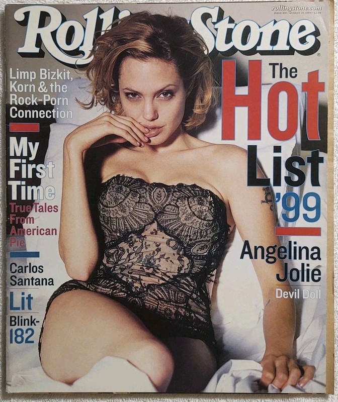 ANGELINA JOLIE ROLLING STONE MAGAZINE ISSUE #819 AUG 19, 1999 THE HOT LIST 1999