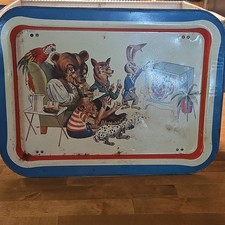 Vintage Folding Metal TV Tray Table Rectangle...