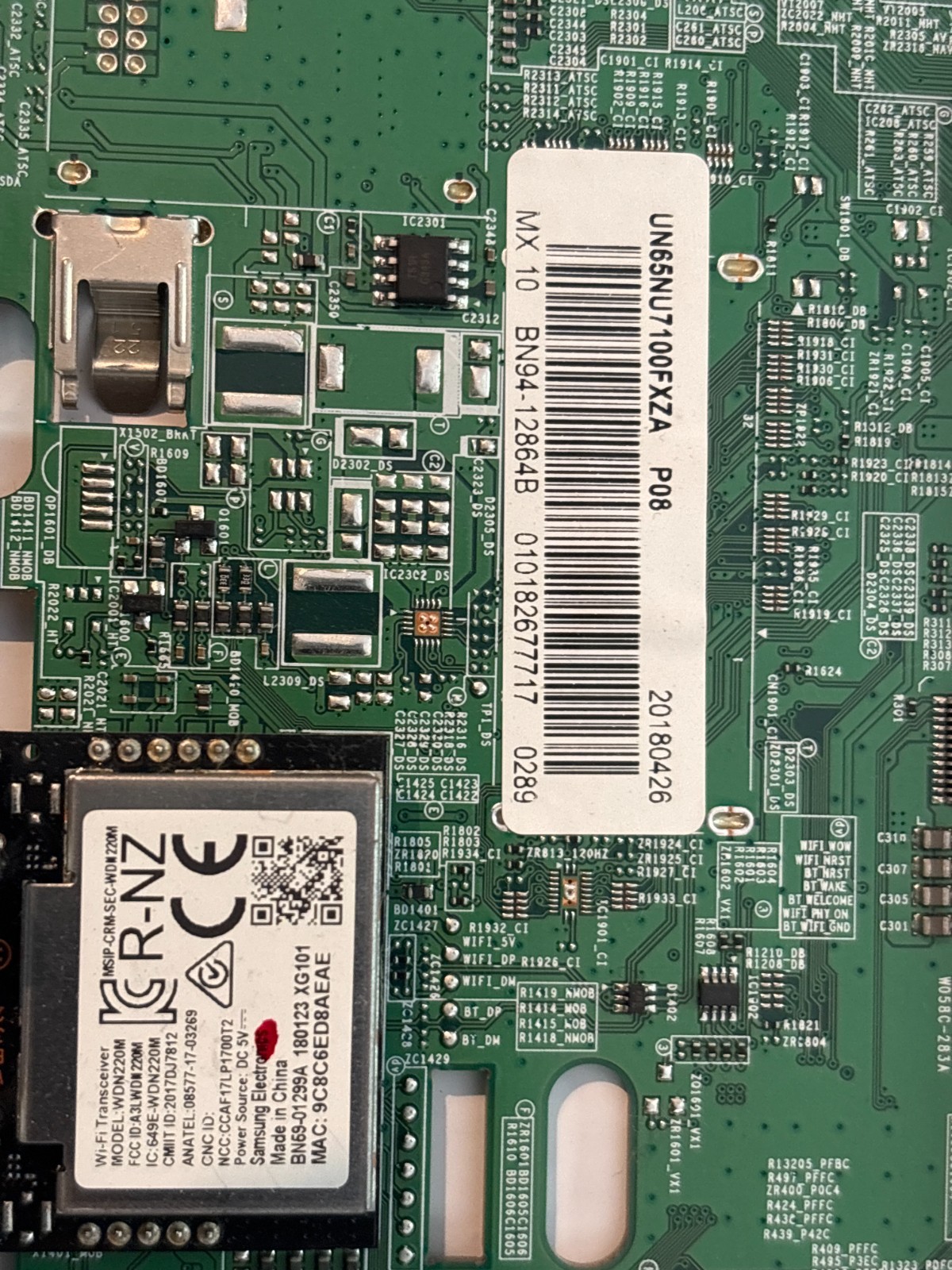 Samsung BN94-12864B Main Board for UN65NU7300FXZA, UN65NU7100FXZA