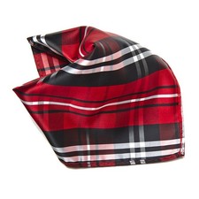 Black Red White Plaid Design Mens Hankerchief Pocket Square Hanky