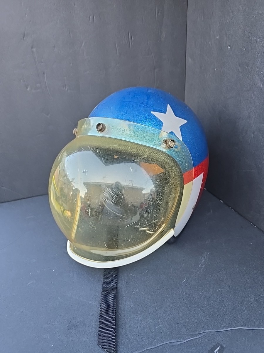 1960s KUNOH Stars And Stripes Motorcycle Helmet Shield XS | eBay