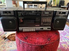 SONY CFS-1000L CASSETTE CORDER MINI BOOM BOX TAPE AM/FM DETACHABLE SPEAKERS GWO