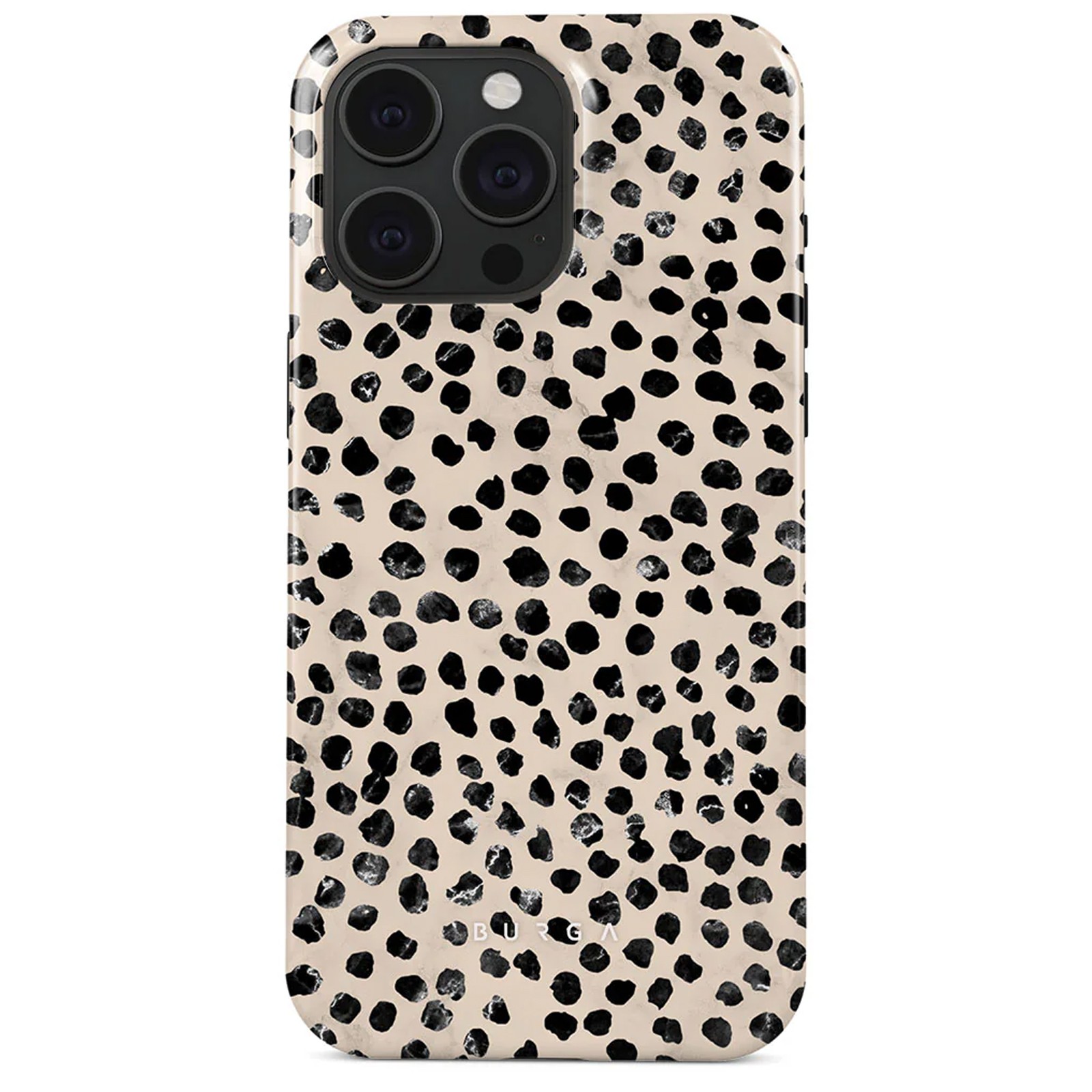 Coque iPhone 15 Pro Max rigide Burga Almond Latte protection portable