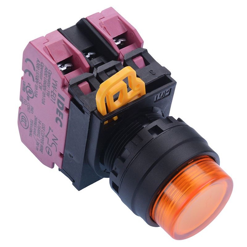 IDEC Amber 12V illuminated 22mm Momentary Push Button Switch 2NC IP65