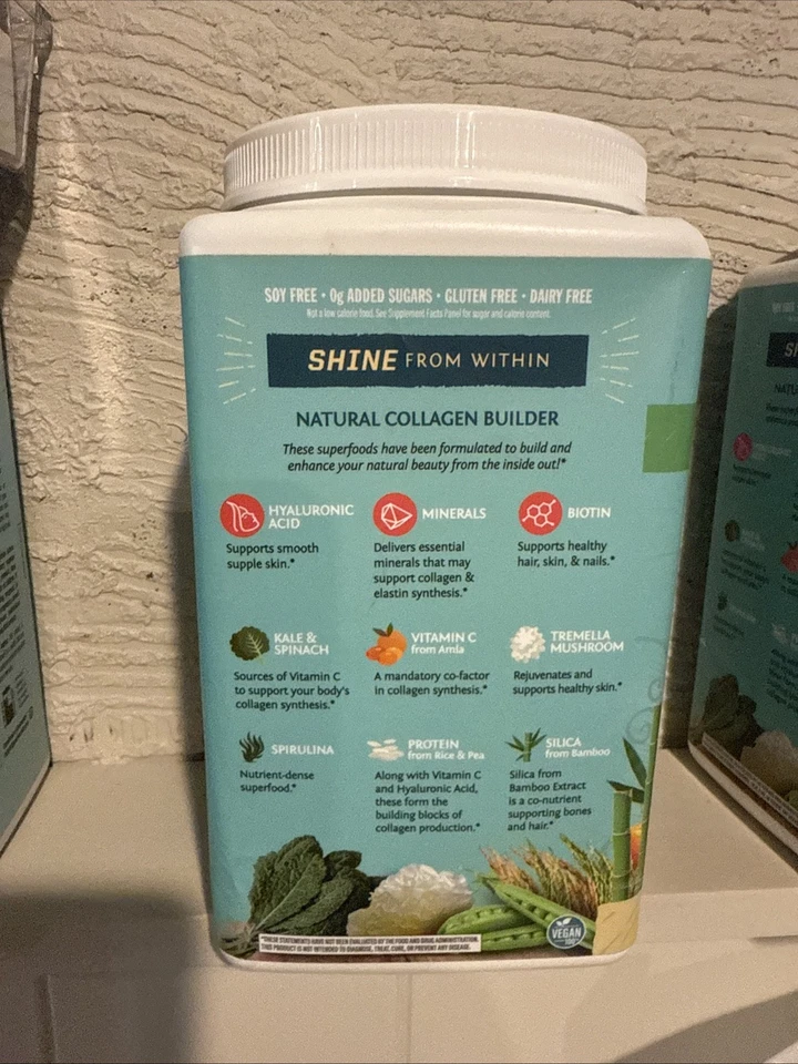 Sunwarrior Collagen Peptides Building Powder Vegan Collagen for Women Men 2.2lb - Image 2 of 4