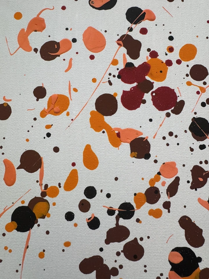 Ручная роспись искусства акрил на холсте - абстрактный "Осень" оригинальная картина 10 X 10 - Изображение 4 из 4