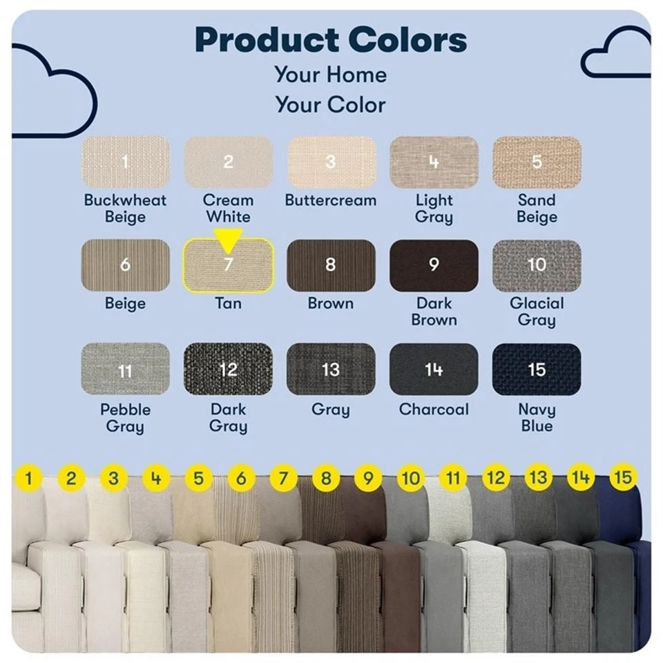 Sofá Serta Palisades 78" brazo pista con fundas extraíbles bronceado Foto 4 de 4